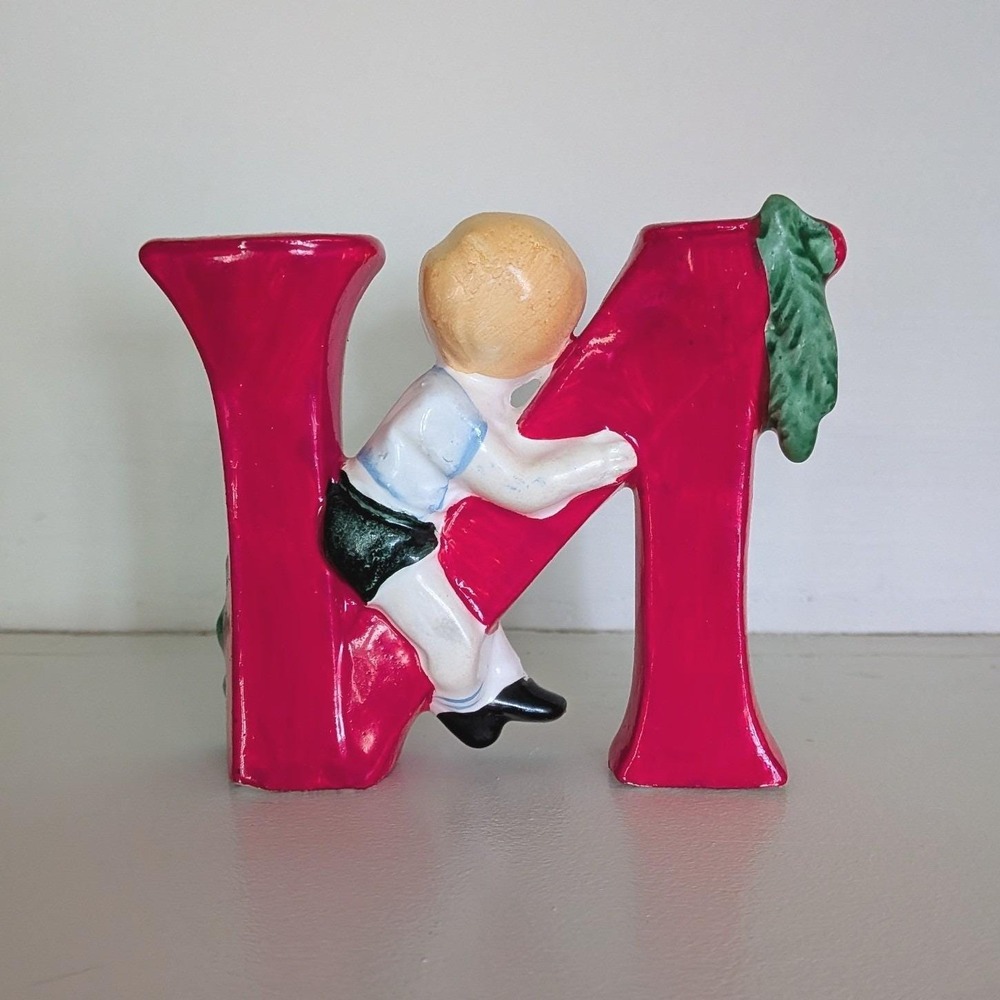 Vintage Tilso Japan Ceramic NOEL Christmas Kids Candle Holder Set 53/102 Kitsch - Picture 6 of 13